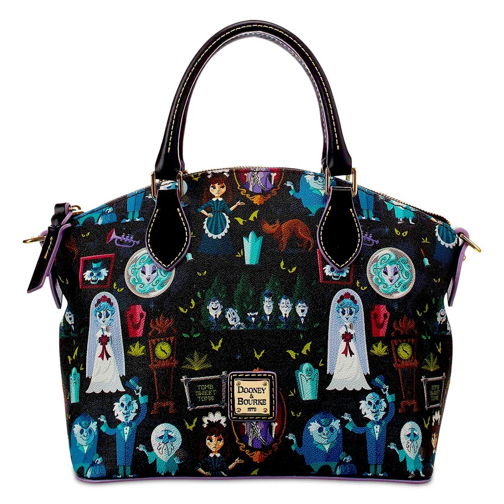 Dooney & Bourke Black Satchel with Haunted Mansion (2018 Collection)